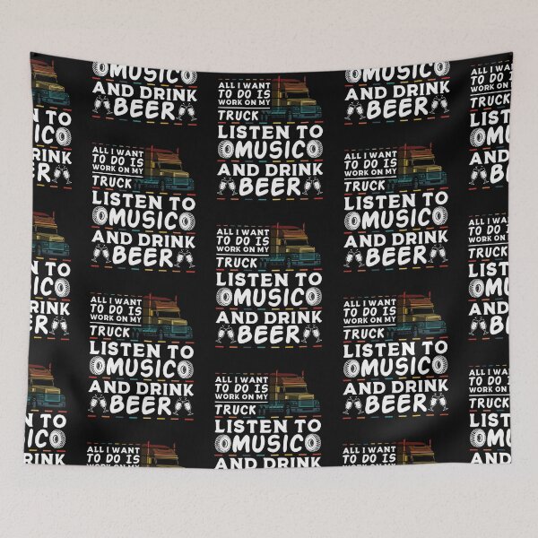 Item preview, All i want to do is work on my truck listen to music and drink beer designed and sold by FanityPrints.