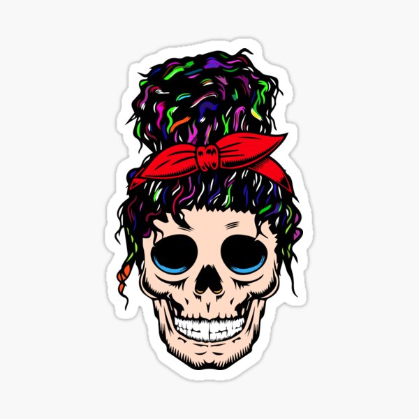 Girl's Fancy Skull Sticker