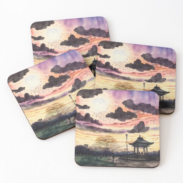 Item preview, Watercolor view Ueno Park Tokyo Asakusa designed and sold by Mirochan80.