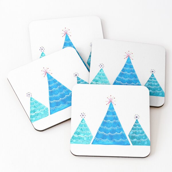 Item preview, Blue Christmas trees designed and sold by Home Cyn Home.