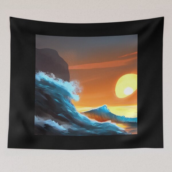 Item preview, Ocean Waves Painting Series - Painting 7 -Throw Pillows and Prints.  designed and sold by ScatterHub.