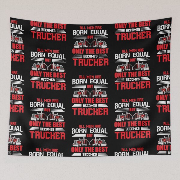 Item preview, All men are born equal but only the best becomes trucker designed and sold by FanityPrints.
