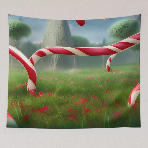 Item preview, candy cane field designed and sold by sadconfusedmoon.