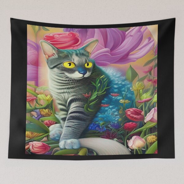 Item preview, Deep Style Abstract of Abstraction Art Kitty Cat designed and sold by ValleyDream.
