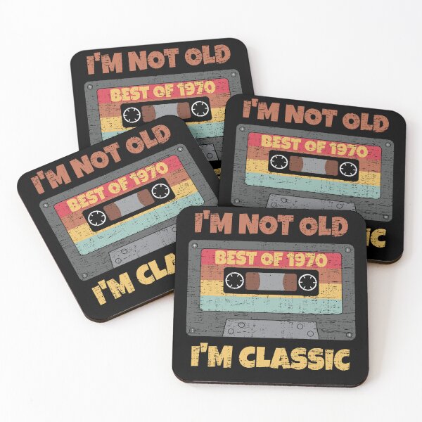 Item preview, I'M NOT OLD I'M CLASSIC BEST OF 1970 RETRO VINTAGE FUNNY DISTRESSED CASSETTE BIRTHDAY GIFT designed and sold by Kipcio.