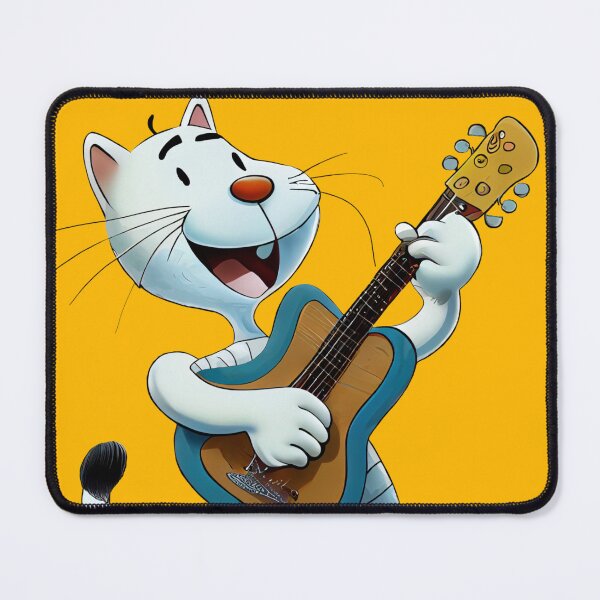 Item preview, Cat playing guitar an singing - funny illustration for cat lovers designed and sold by KOTOdesign.