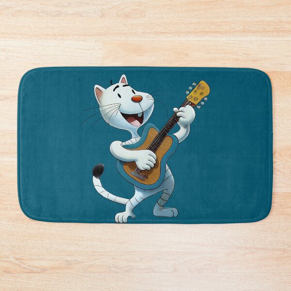 Item preview, Cat playing guitar an singing - funny illustration for cat lovers designed and sold by KOTOdesign.