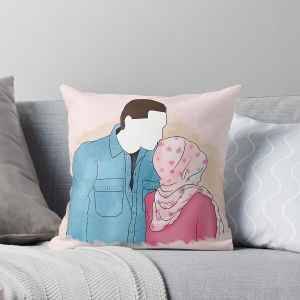 Item preview, COUPLE IN LOVE; MUSLIM GIFTS; HIJABI GIFT; EID GIFT; MUSLIM WOMAN GIFT; HIJABI FASHION ILLUSTRATION designed and sold by SKBillustrations.