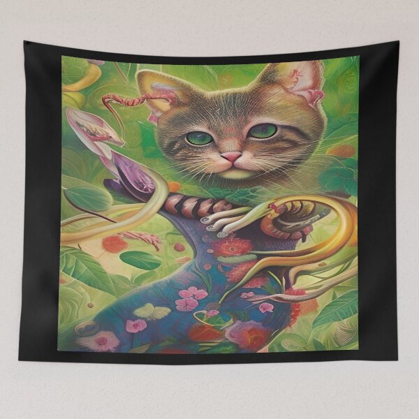 Item preview, Deep Style Abstract of Abstraction Art Kitty Cat designed and sold by ValleyDream.