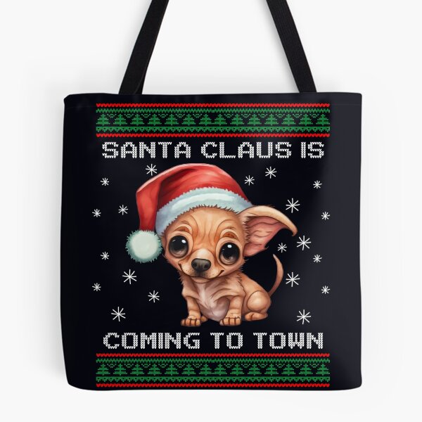 Item preview, Chiweenie Santa Is Coming To Town Fun Xmas Ugly Christmas designed and sold by madtoyman.