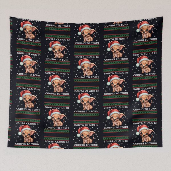 Item preview, Chiweenie Santa Is Coming To Town Fun Xmas Ugly Christmas designed and sold by madtoyman.