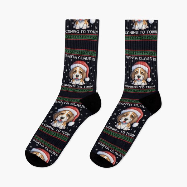 Item preview, Beagle Santa Is Coming To Town Fun Xmas Ugly Christmas designed and sold by madtoyman.