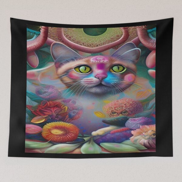 Item preview, Deep Style Abstract of Abstraction Art Kitty Cat designed and sold by ValleyDream.