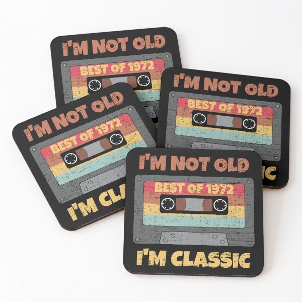 Item preview, I'M NOT OLD I'M CLASSIC BEST OF 1972 RETRO VINTAGE FUNNY DISTRESSED CASSETTE BIRTHDAY GIFT designed and sold by Kipcio.
