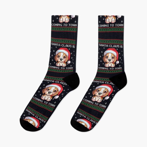 Item preview, Beagle Santa Is Coming To Town Fun Xmas Ugly Christmas designed and sold by madtoyman.