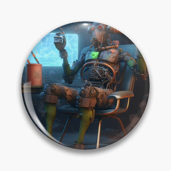 Item preview, The Smoking Droid designed and sold by CartoonrBOY.