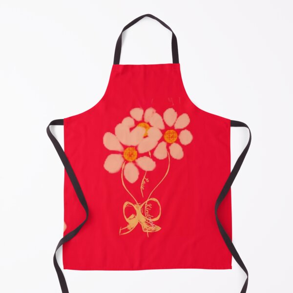Item preview, Love Kindness Peach Daisies on Red designed and sold by IvaRenee.