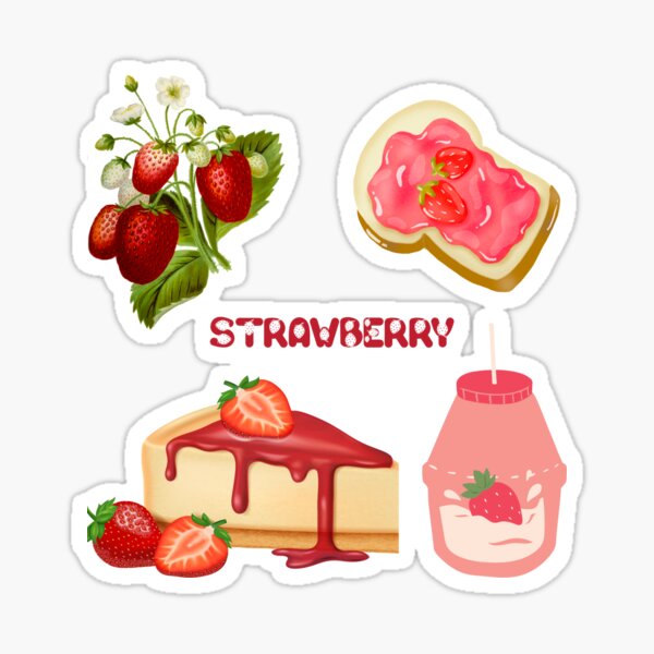 "Strawberry sticker pack" Sticker for Sale by JA57 | Redbubble