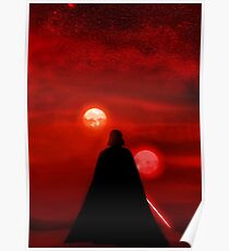 Star Wars Darth Vader Tatooine Sunset Poster