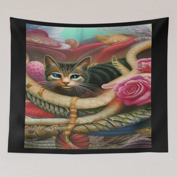 Item preview, Deep Style Abstract of Abstraction Art Kitty Cat designed and sold by ValleyDream.
