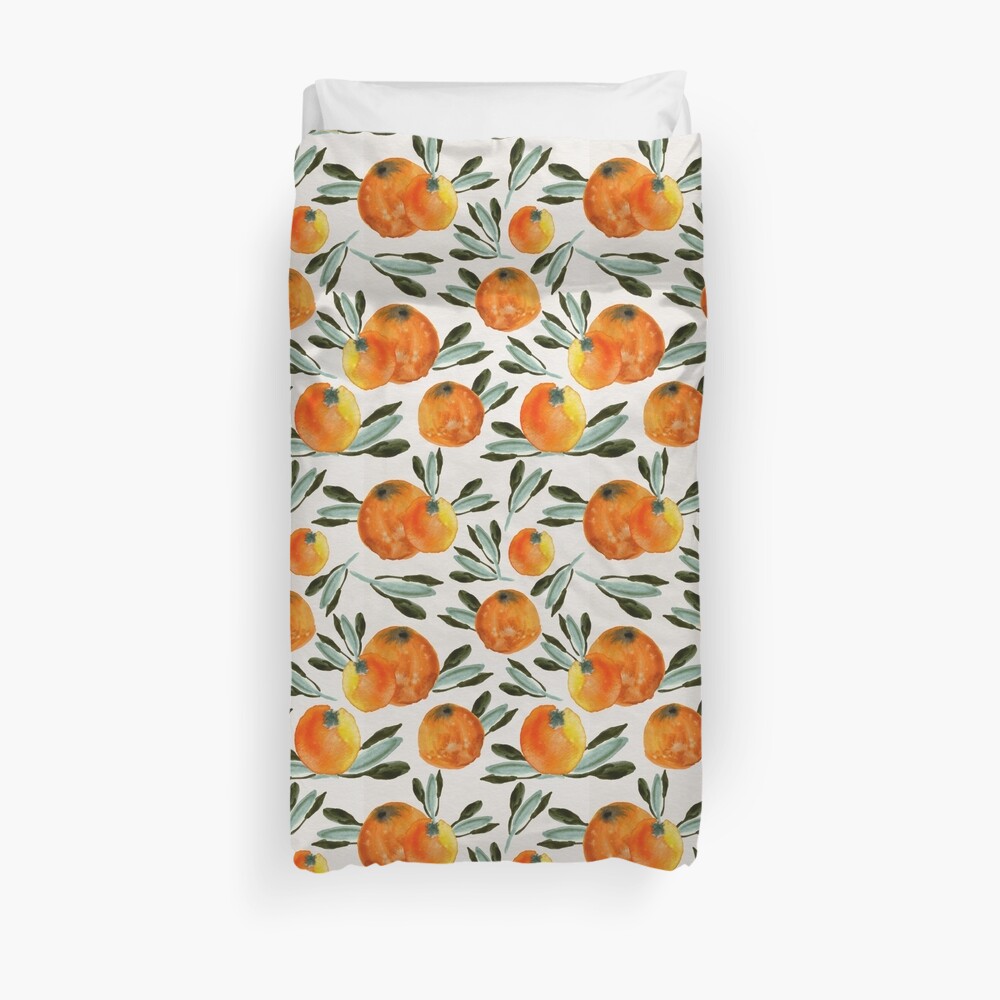 Sonnige Orange Bettbezug