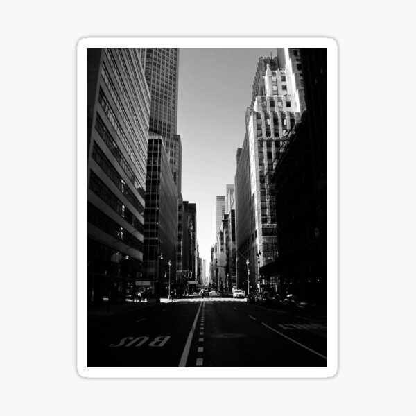 Manhattan in Black and White Sticker