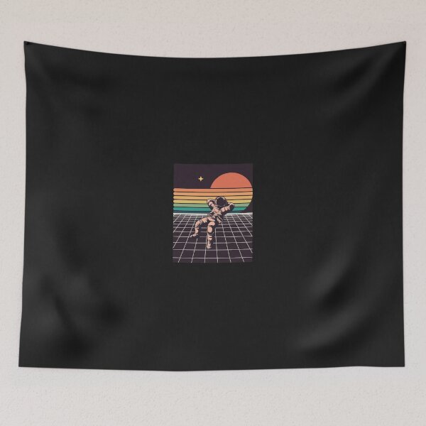 Item preview, Black and orange retro astronaut colorful T-shirt Active T-Shirt designed and sold by Lamlihshop.