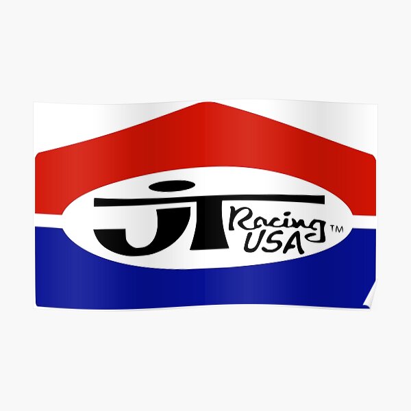 "(white background) JT Racing USA vintage BMX logo" Poster for Sale by