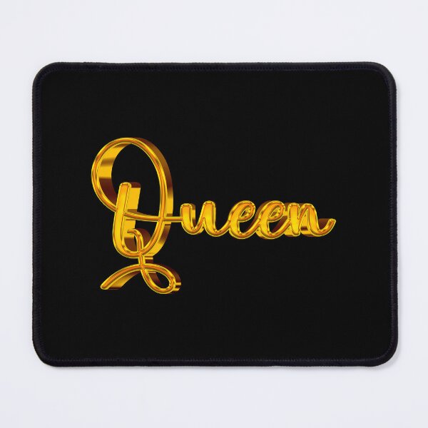 Item preview, The Word Queen in Shiny Gold Script Typography 1 designed and sold by Cawaiico.