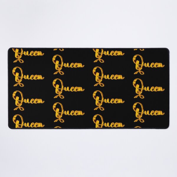 Item preview, The Word Queen in Shiny Gold Script Typography 1 designed and sold by Cawaiico.