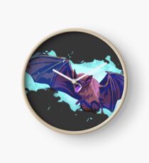 Vampire Bat Ghost Clock