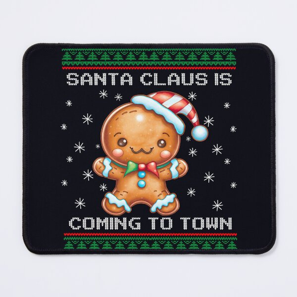 Item preview, Gingerbread Santa Is Coming To Town Fun Xmas Ugly Christmas designed and sold by madtoyman.