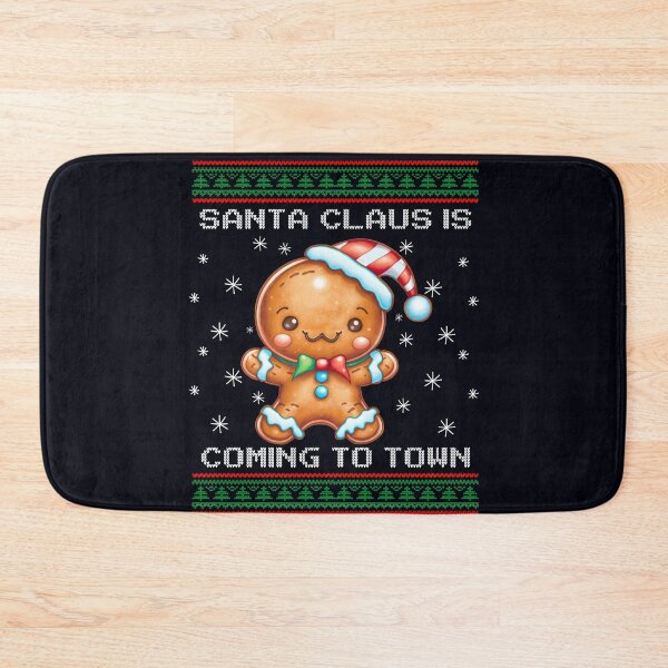 Item preview, Gingerbread Santa Is Coming To Town Fun Xmas Ugly Christmas designed and sold by madtoyman.