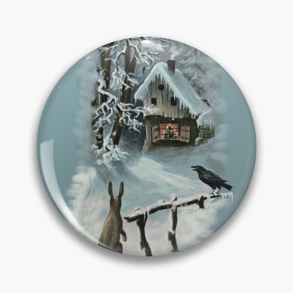 Item preview, Winter Snowy Forest Landscape Painting designed and sold by Eklectikos.