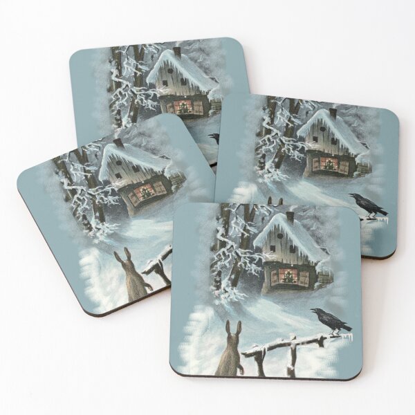 Item preview, Winter Snowy Forest Landscape Painting designed and sold by Eklectikos.