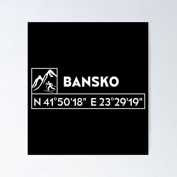 Item preview, Bansko Bulgaria Coordenates designed and sold by Pistacchio Graphic.