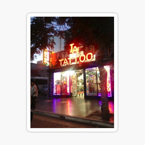 Hollywood Tattoo Shop Sticker
