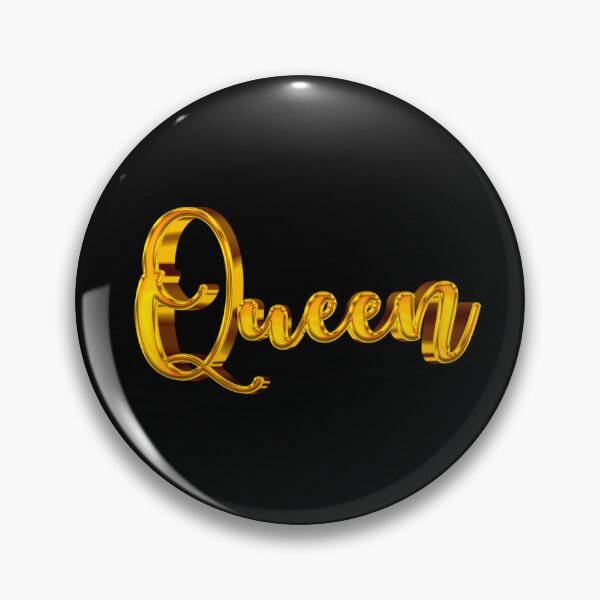 Item preview, The Word Queen in Shiny Gold Script Typography 3 designed and sold by Cawaiico.