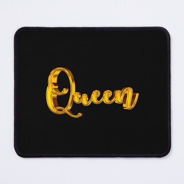 Item preview, The Word Queen in Shiny Gold Script Typography 3 designed and sold by Cawaiico.