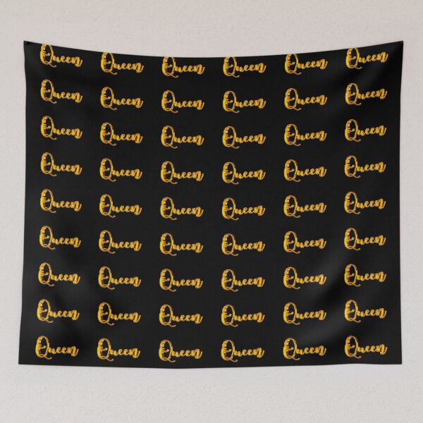 Item preview, The Word Queen in Shiny Gold Script Typography 3 designed and sold by Cawaiico.