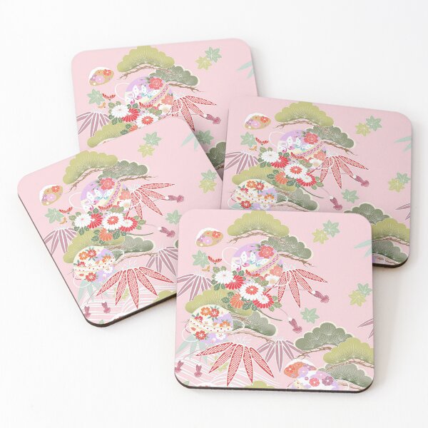Item preview, Pink Traditional Japanese Kimono Yukata Pattern designed and sold by PatternMama.