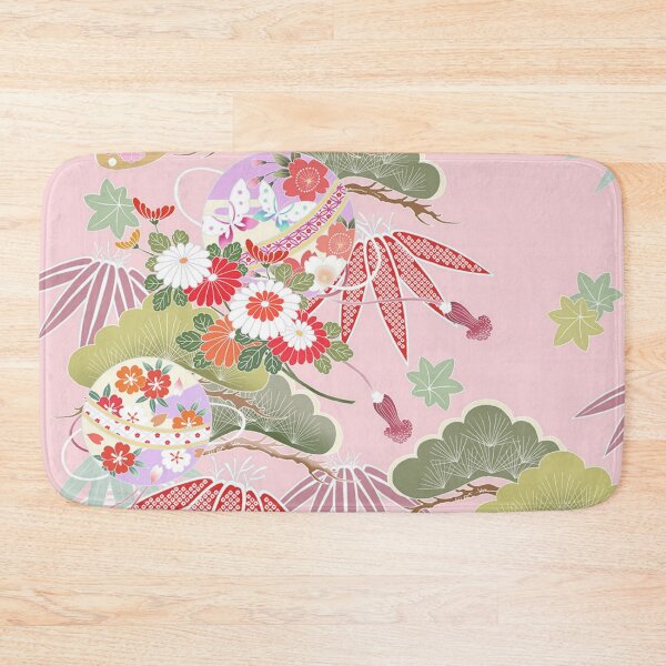 Item preview, Pink Traditional Japanese Kimono Yukata Pattern designed and sold by PatternMama.