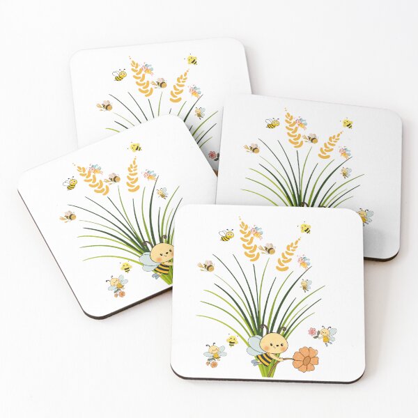 Item preview, Cute Bee Enjoying With Flowers designed and sold by Javedempire.