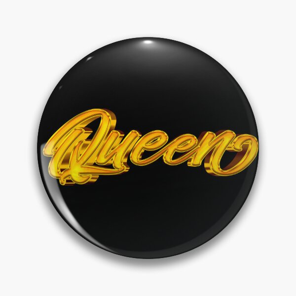 Item preview, The Word Queen in Shiny Gold Script Typography 4 designed and sold by Cawaiico.