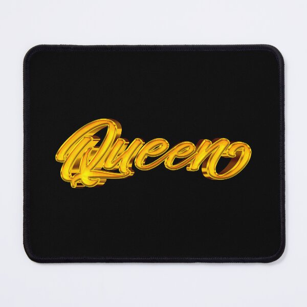 Item preview, The Word Queen in Shiny Gold Script Typography 4 designed and sold by Cawaiico.