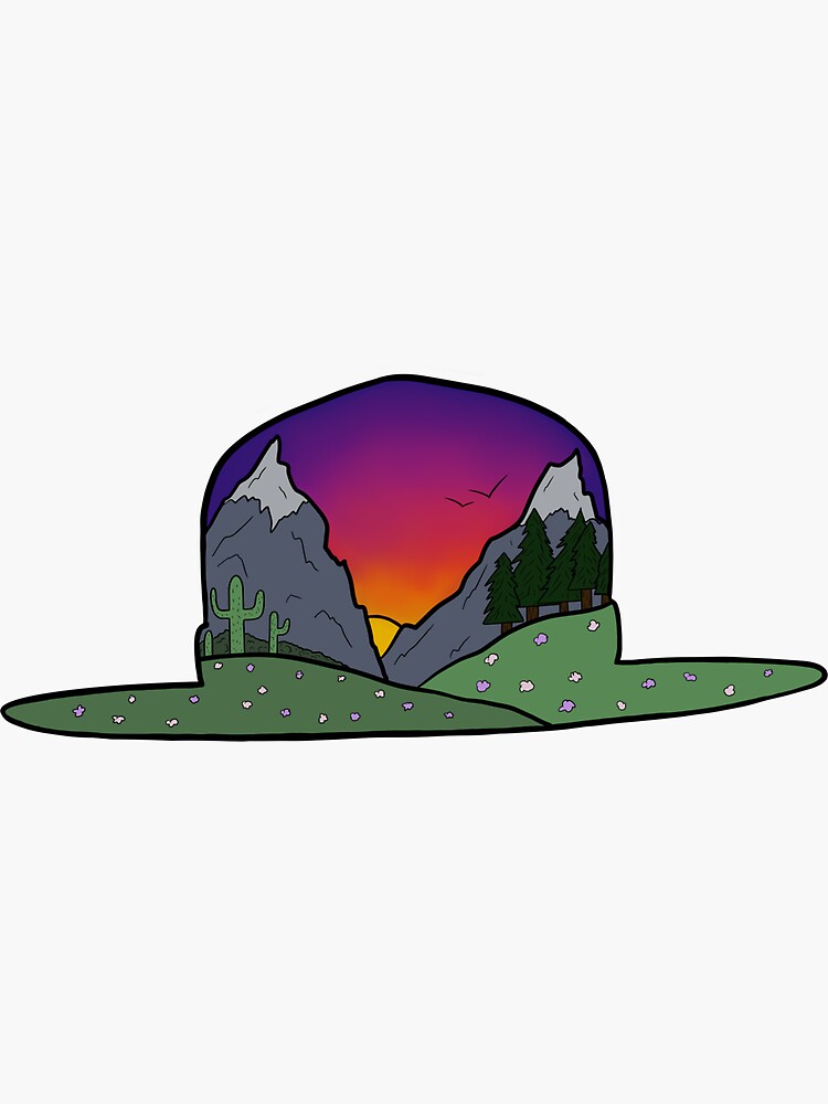 Park Ranger Hat Florals  Sticker for Sale by ChromaCass