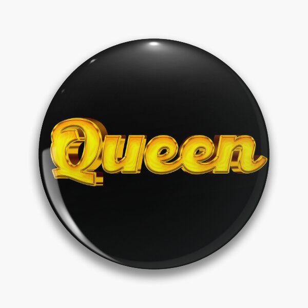 Item preview, The Word Queen in Shiny Gold Script Typography 5 designed and sold by Cawaiico.