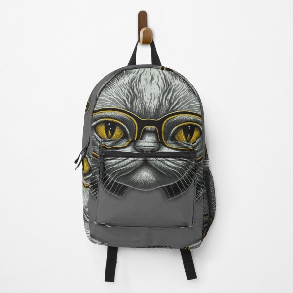 Item preview, Gray cat with glasses designed and sold by pypelcoco.