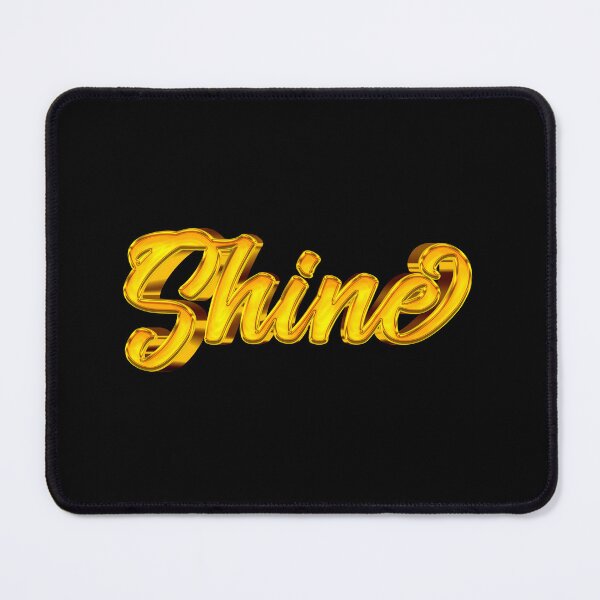 Item preview, The Word Shine in Glossy Gold Script Typography designed and sold by Cawaiico.