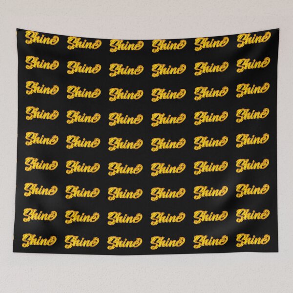 Item preview, The Word Shine in Glossy Gold Script Typography designed and sold by Cawaiico.